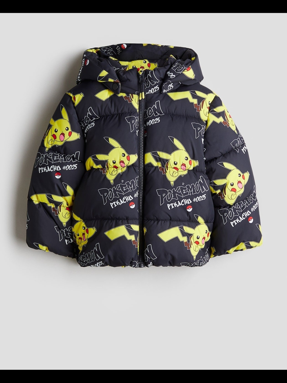 Pokemon Pikachu Puffer Jacket NWOT H&M Size 6X-7
